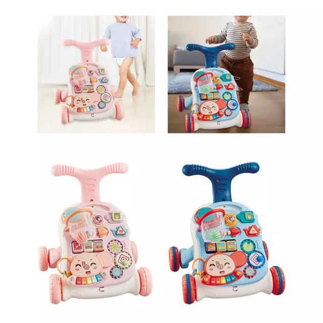 Baby Push Walkers Multifunctional Musical Sound Light Effect Removable Play