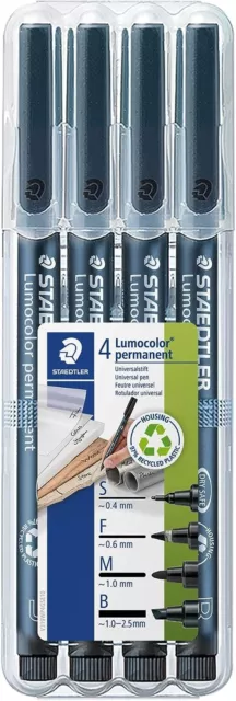 STAEDTLER permanenter Universalstift Lumocolor, wisch- und wasserfest 31-9WP4GS