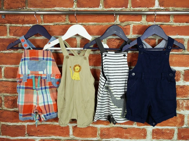 Baby Boy Bundle Age 3-6 Months Next Jojo Maman Bebe Romper Dungarees Set 68Cm