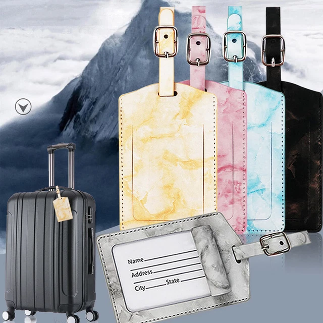 8 Etichette Per Bagagli In Silicone Con Copertura Privacy E Anello In Acciaio - Identifica La Tua Valigia Con Stile