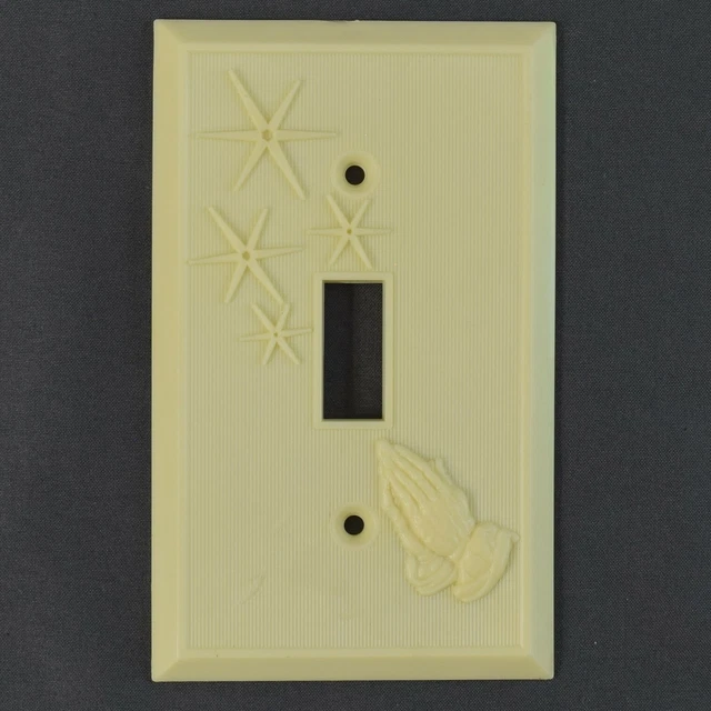 Vintage Prying Hands Single Light Switch Cover Plate Pray Home Decoration Beige