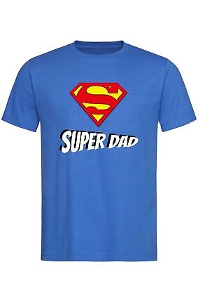 T-Shirt Uomo Festa del Papà Super Dad 100% Cotone Taglia S>XXL