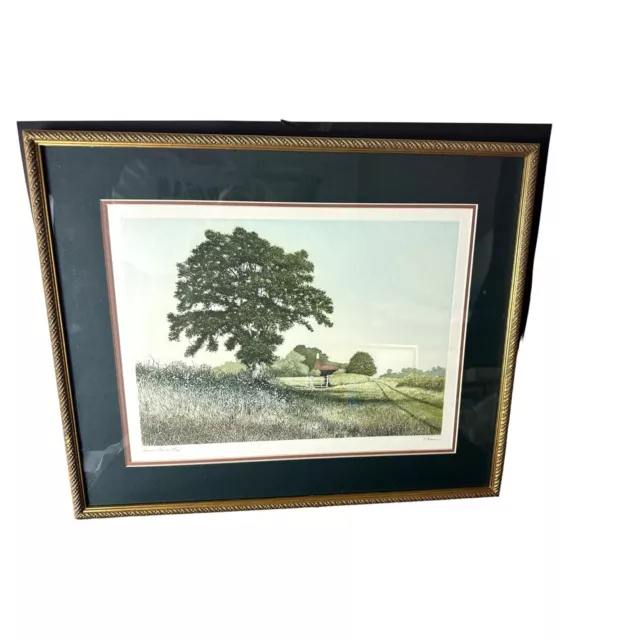 Limited Edition Etching Print Numbered 188/450 Paul Bisson Landscape Framed