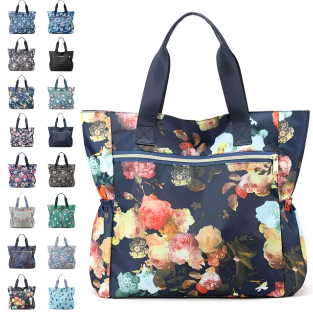 Women Nylon Handbag Large Capacity Tote Bag Ladies Shopping Simple Multi Pockets