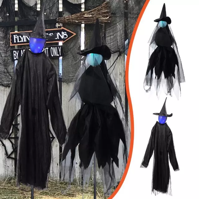 Halloween Decor Set Light Up Witch Party Horror Ghost Skeleton Creepy Props W3U3