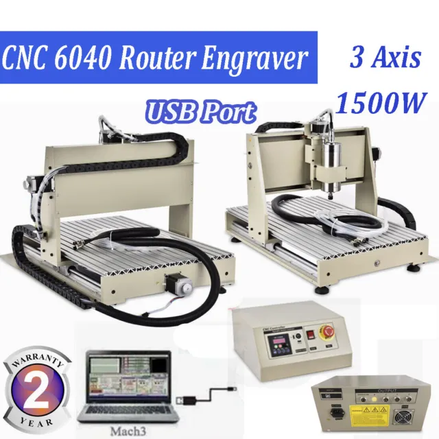3 Axis CNC 6040T 3D Router USB Water-cooling Milling Engraving Drilling Machine