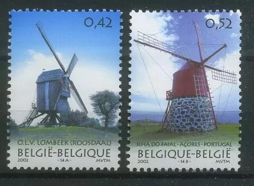 Belgium 2002 Architecture, Windmills MNH**
