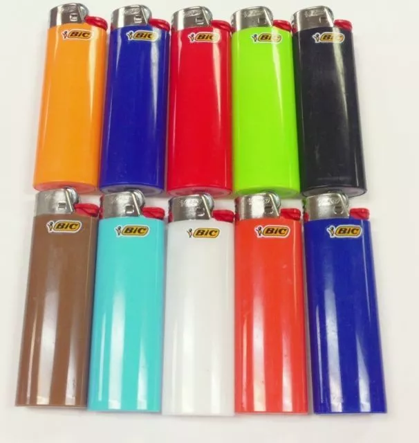 Bic Classic Cigarette Lighters Disposable Full Size, Assorted Colors Pack of 10