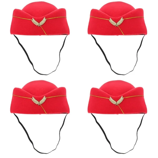 Set 4 abbigliamento ragazza accessori volo hostess berretto basco cappello da marinaio