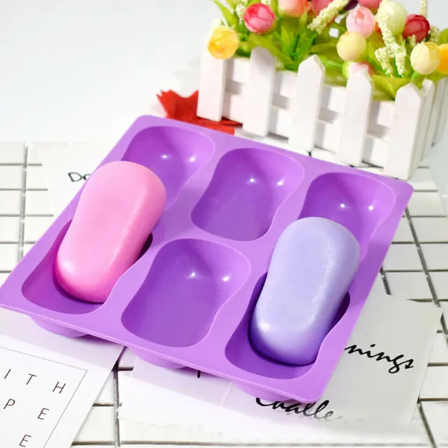 DIY Oval Cake Mold Soap Jelly Chocolate Ice Silicone Mould Tray Baking Craft