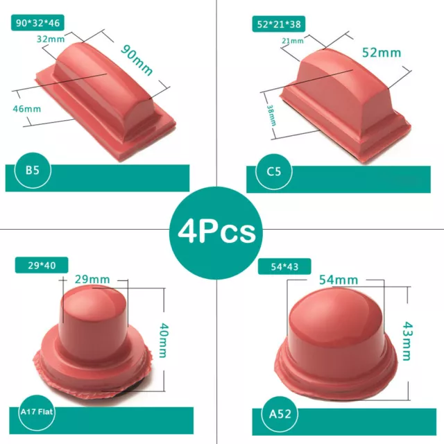 4PCS Mouse Pad Printing Rubber Head Soft Stretchy Silicone Round Square Tool New
