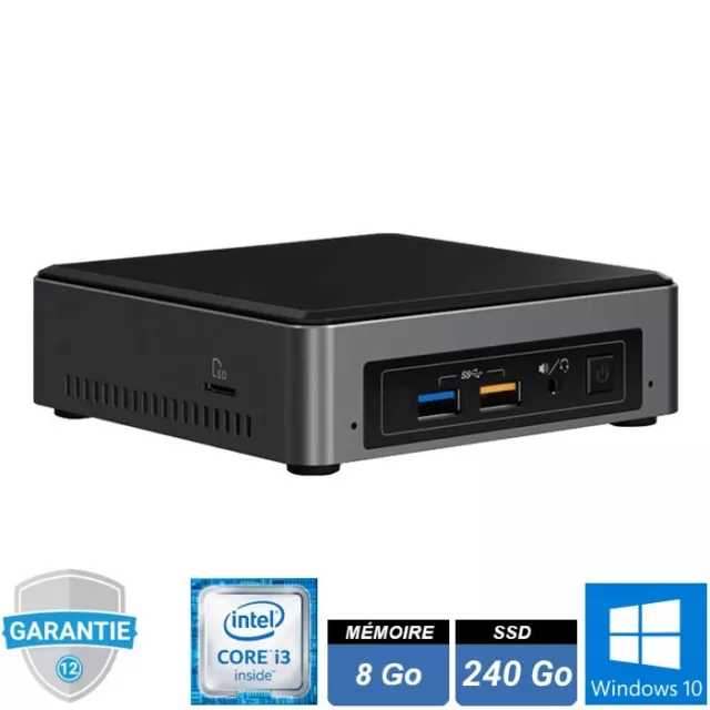 Intel NUC - NUC7i3BNK i3-7100U 8Go SSD240Go Windows 10