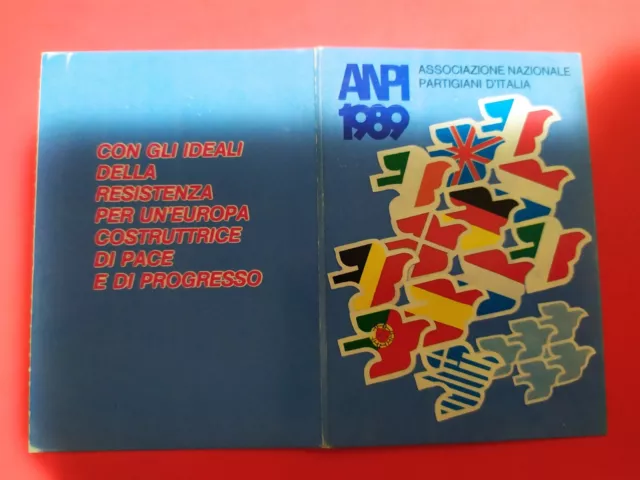 Tessera ANPI 1989 - Sezione Genova-Bolzaneto - Associazione Partigiani D'Italia