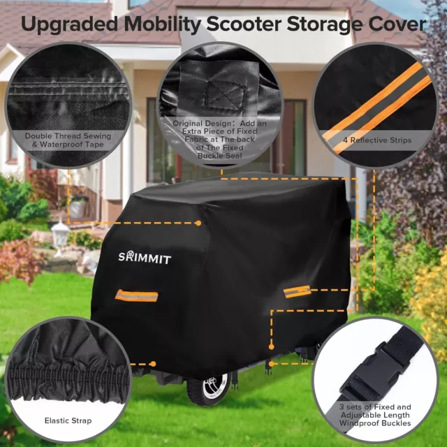 Upgraded Mobility Scooter Storage Cover,Heavy Duty 420D Oxford Fabric Electri... 3
