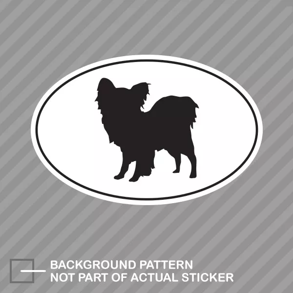 Papillon Euro Oval Sticker Decal Vinyl dog canine pet