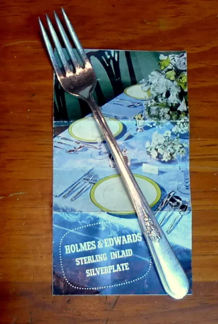 Holmes Edwards Dinner Fork Youth Pattern Inlaid Silverplate Vintage