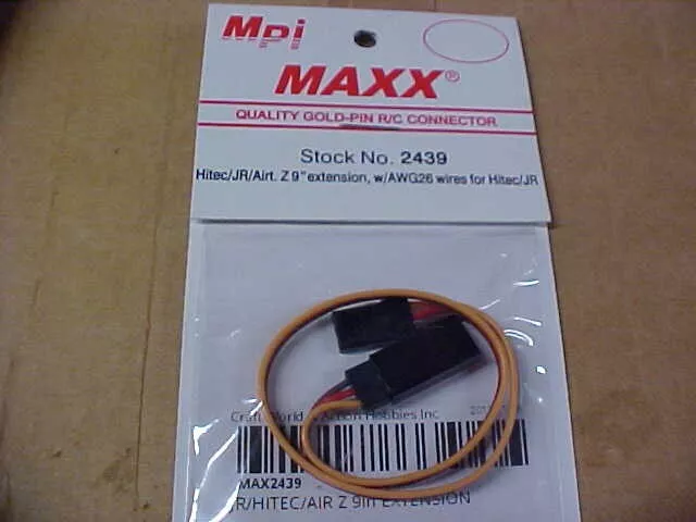 Mpi Maxx Products 2439 = 9" Extensión Con Cables De 26Awg Para Hitec & Jr (Nuevo)