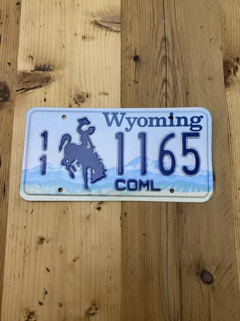 Vintage Wyoming US Car License Number Plate 11 1165