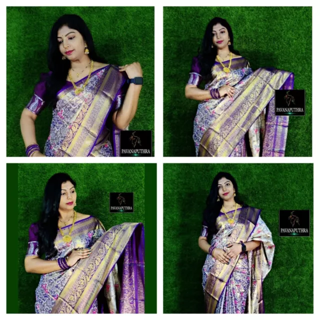 Designer Saree Blouse Bollywood Party Wear New Sari Indian Pakistani Wedding