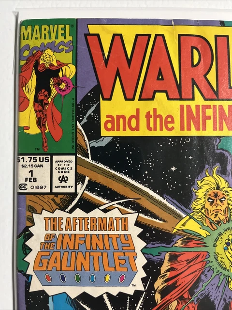 Warlock and the Infinity Watch #1 (Feb 1992) Newsstand Marvel Infinity Gauntlet 2