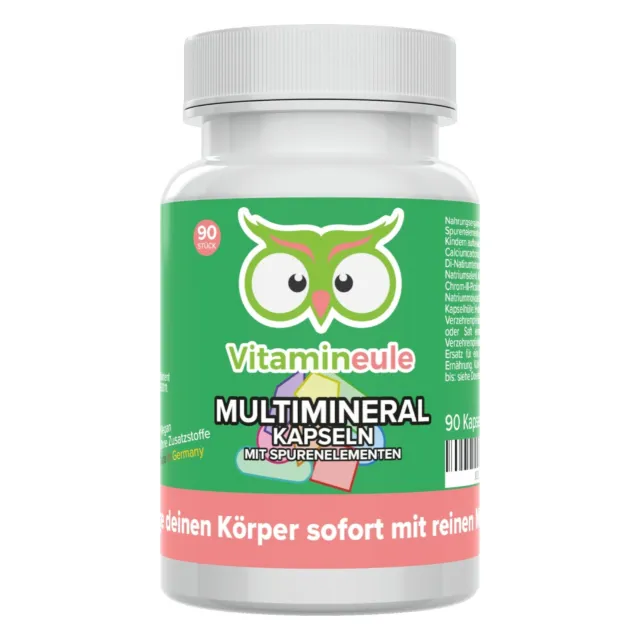 Multimineral Kapseln + Spurenelemente - Qualität aus Deutschland - Vitamineule®