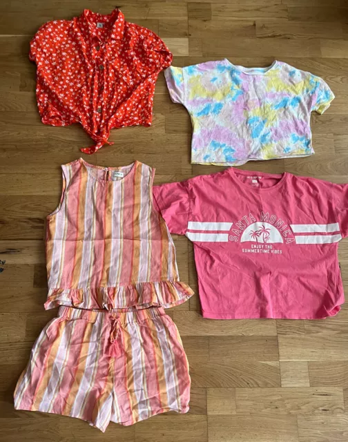 Bundle Of Girls Summer Clothes Age 10-11 Years Tu Matalan F&F Outfit Shorts Tops