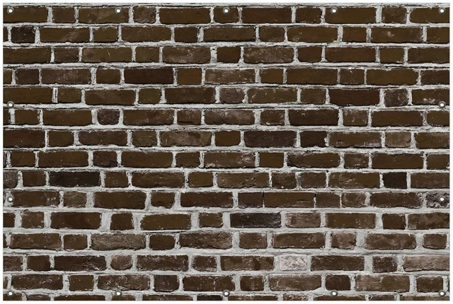 Wallario Garten Bakon Poster Zaun Sichtschutz wetterfest - Ziegelsteinwand 2