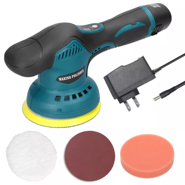 Cordless Eccentric Car Polisher 8 Gears of Speeds Adjustable Electric Auto O1M6