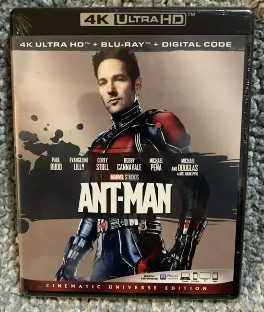 Ant-Man (4K UHD Ultra HD + Blu-ray + Digital Code) Marvel *NEW/SEALED* FREE SHIP