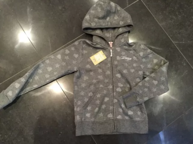 NWT Juicy Couture New & Genuine Girls Age 8 Grey Cotton Hoody With Juicy Logo