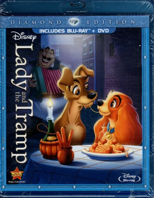 Lady and The Tramp (Walt Disney Blu-ray + DVD, Diamond Edition, 1955)NEW, sealed