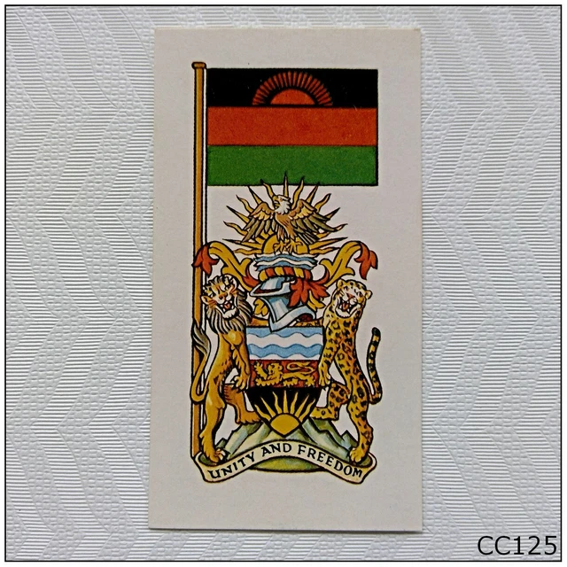 BROOKE BOND FLAGS And Emblems Of The World 18 Malawi Tea Card (CC125