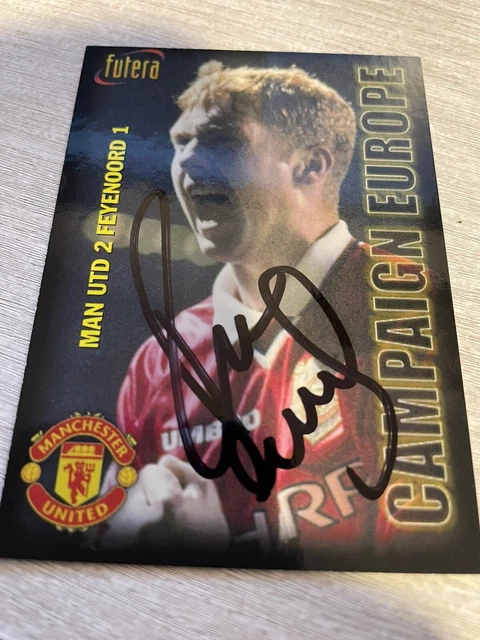 Foto Stampa Manchester United Firmata Paul Scholes E Alex Ferguson - Autografo Pre-stampato