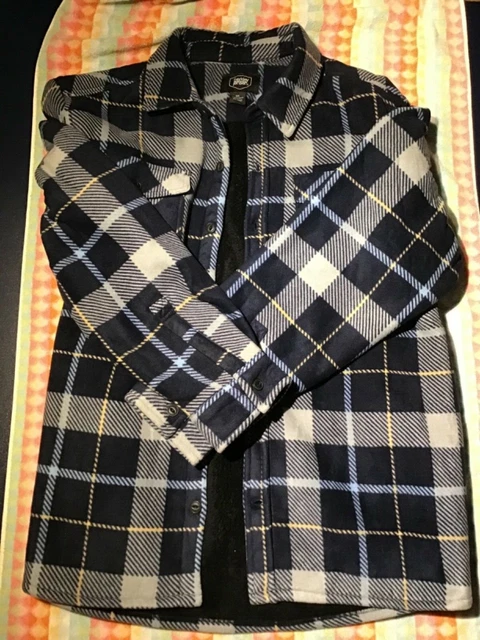 BERKLEY JENSEN BONDED Sherpa Fleece Shirt Jacket Button Up Men s 2XL 20.00 PicClick