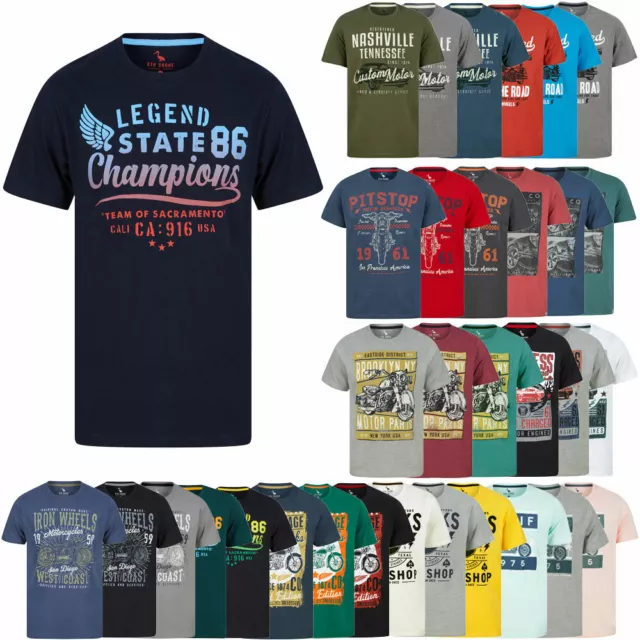 Men's T-Shirt Vintage Retro Motorcyle Car Biker Graphic Print Summer Tee Top New