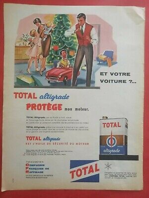 PUBLICITE ADVERTISING 055  1959  TOTAL  huile ALTIGRADE 2 