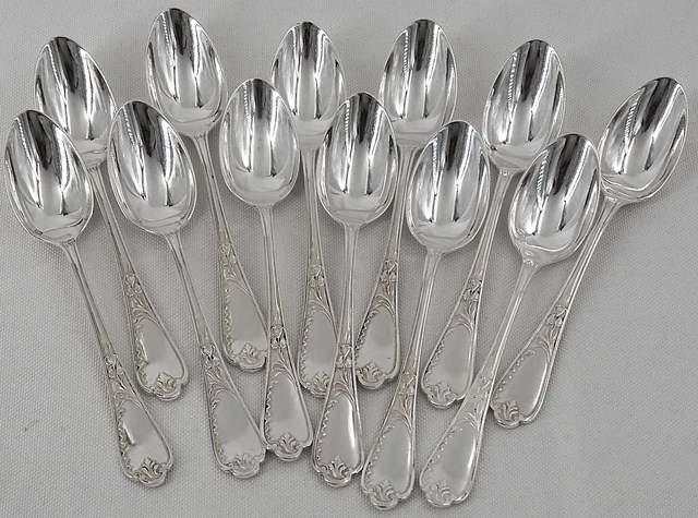 Lot De 6 Cuillères à Dessert Ercuis Métal Argenté - Art De La Table élégant