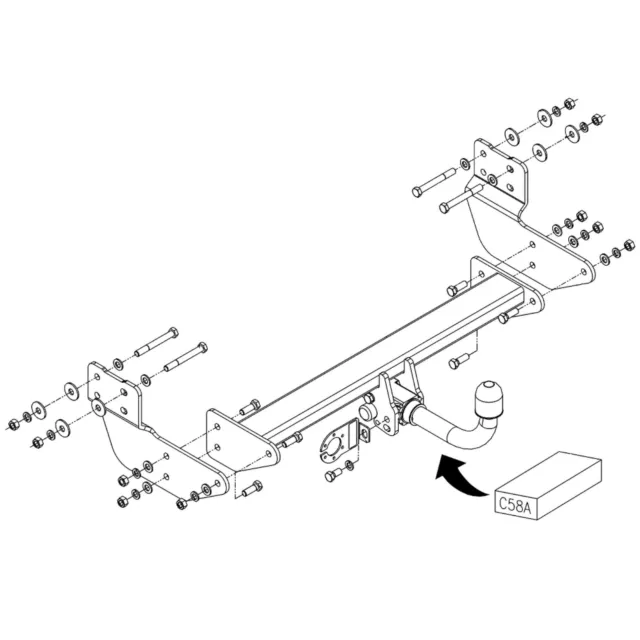 Attelage de remorque AutoHak amovible pour Ford Transit/Tourneo Custom 13-16 13p spe 3