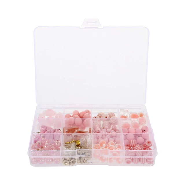 1 Set DIY Perlen Spacer Perlen Rosa Perlen für Schmuck Halskette Armband Machen