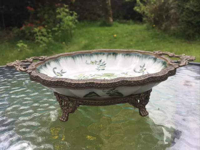 Wonglee 1895 Dekorative Porzellanfuss Bronzeschale