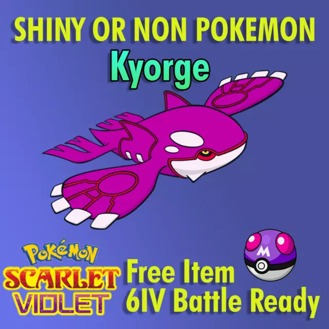 Shiny Kyogre 6IV ✨ Battle Ready ✨Pokemon Scarlet & Violet 🚀Fast Trade🚀