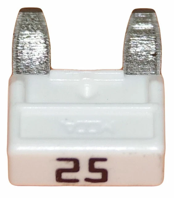 Lot 1 2 5 10 mini fusibles 25A auto moto à lame blanc pince extracteur fusible