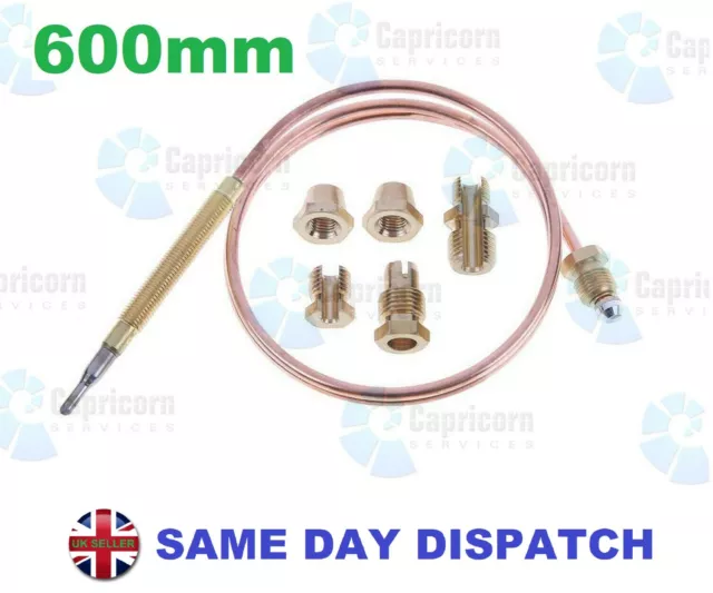 Universal Thermocouple 600Mm Long With M6 Threaded End - Free Postage