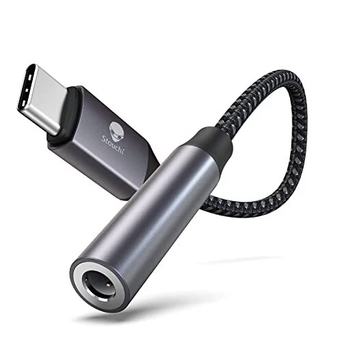 Stouchi Adaptateur USB C Jack de Casque 3,5mm, écouteurs Audio Numérique Type C
