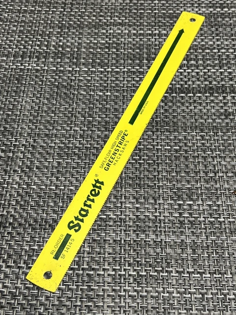 NOS Vert Rayure Starrett Puissance Scie à Métaux Lame 14” x 1-1/8” X 14TPI #