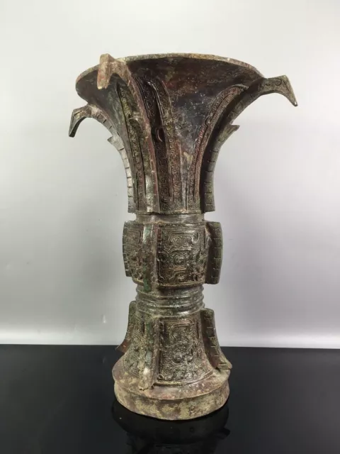 Chinese Rare Han Dynasty Old bronze handmade Animal pattern vase Jar tank