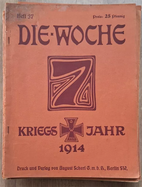 Die Woche, 10 Ausgaben aus den Jahren 1910-1920