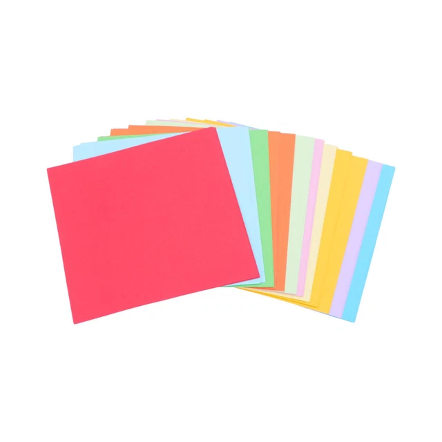 400 Hojas Colorido Plegable Papel Cuadrado Mano Origami Color Hecho a Mano Papel Cre