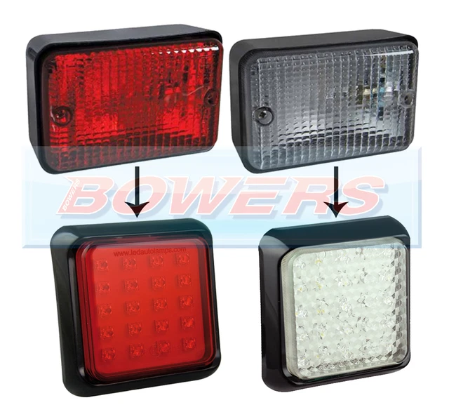 thumbnail image 2 of Land Rover Defender LED Clear Rear Fog & Reverse Lamp Upgrade Kit - 95mm NAS Style (ZMIDEFFOGREVLED2) 2 of 6