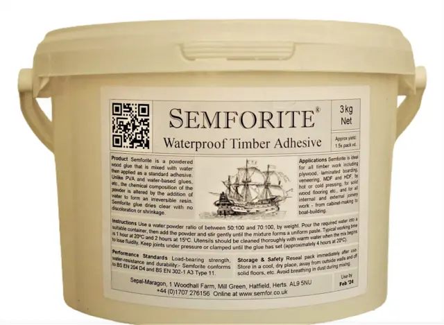 Semforite Waterproof Powder Resin Wood Glue, price-matches Cascamite, Aerolite..
